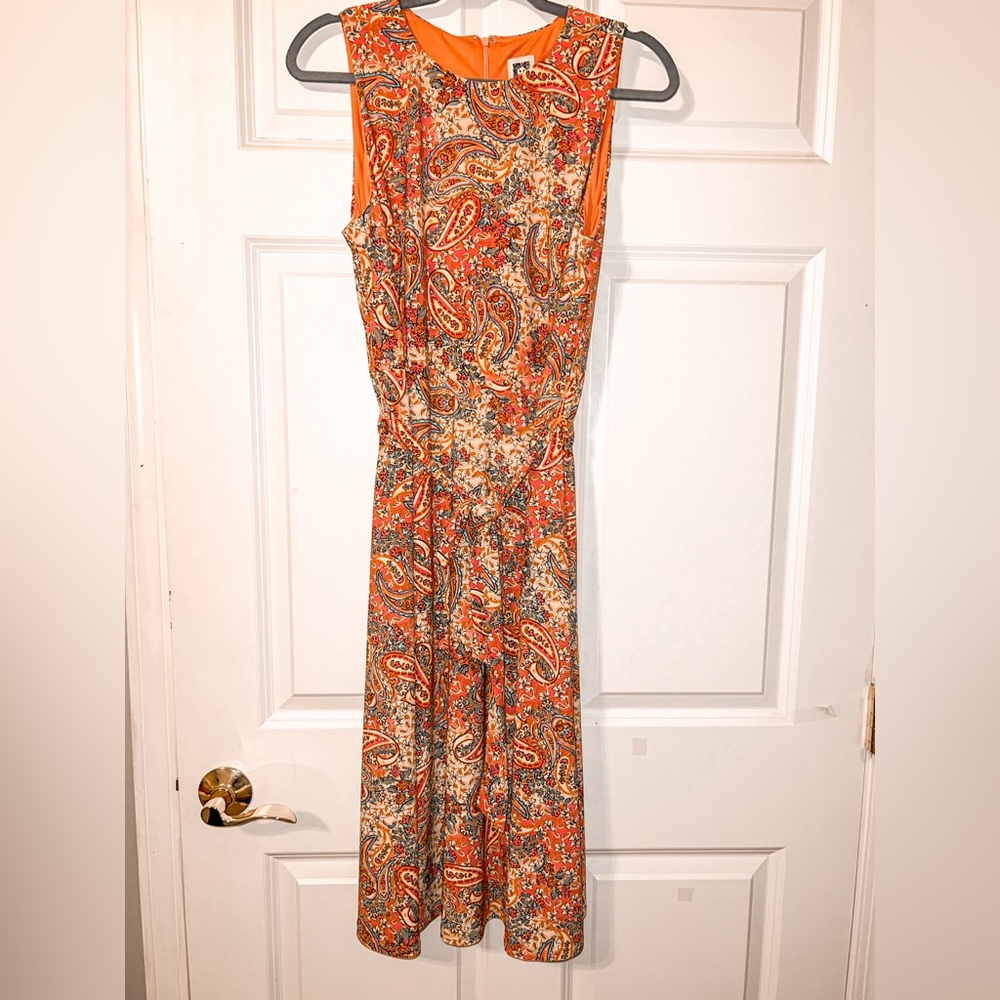 Anne Klein Paisley Tie Waist Dress